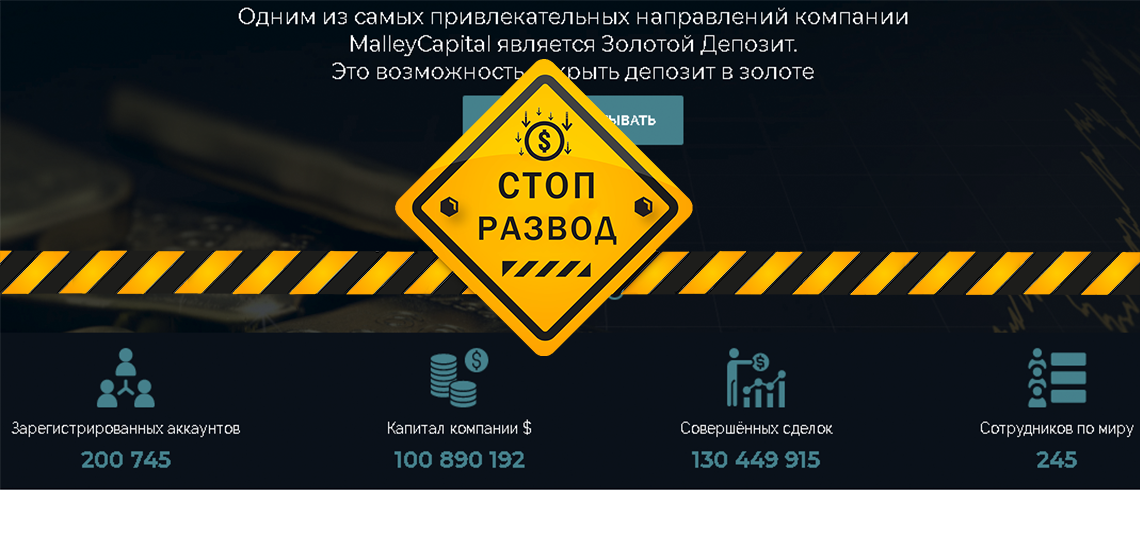 Ложные достижения брокера MalleyCapital