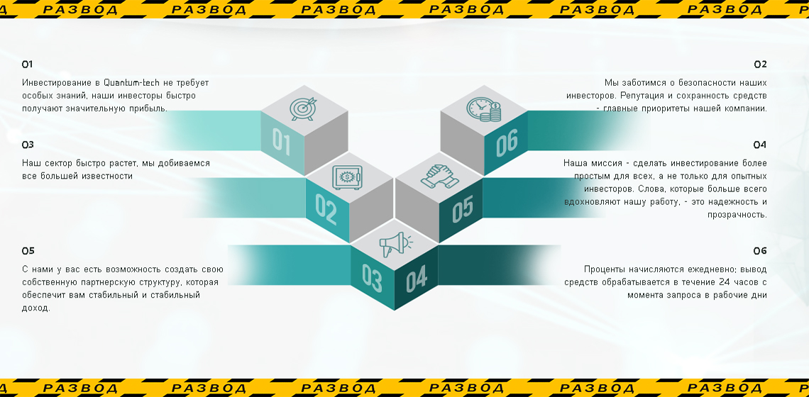 Признаки финансовой пирамиды в QUANTUM TECHNOLOGIES
