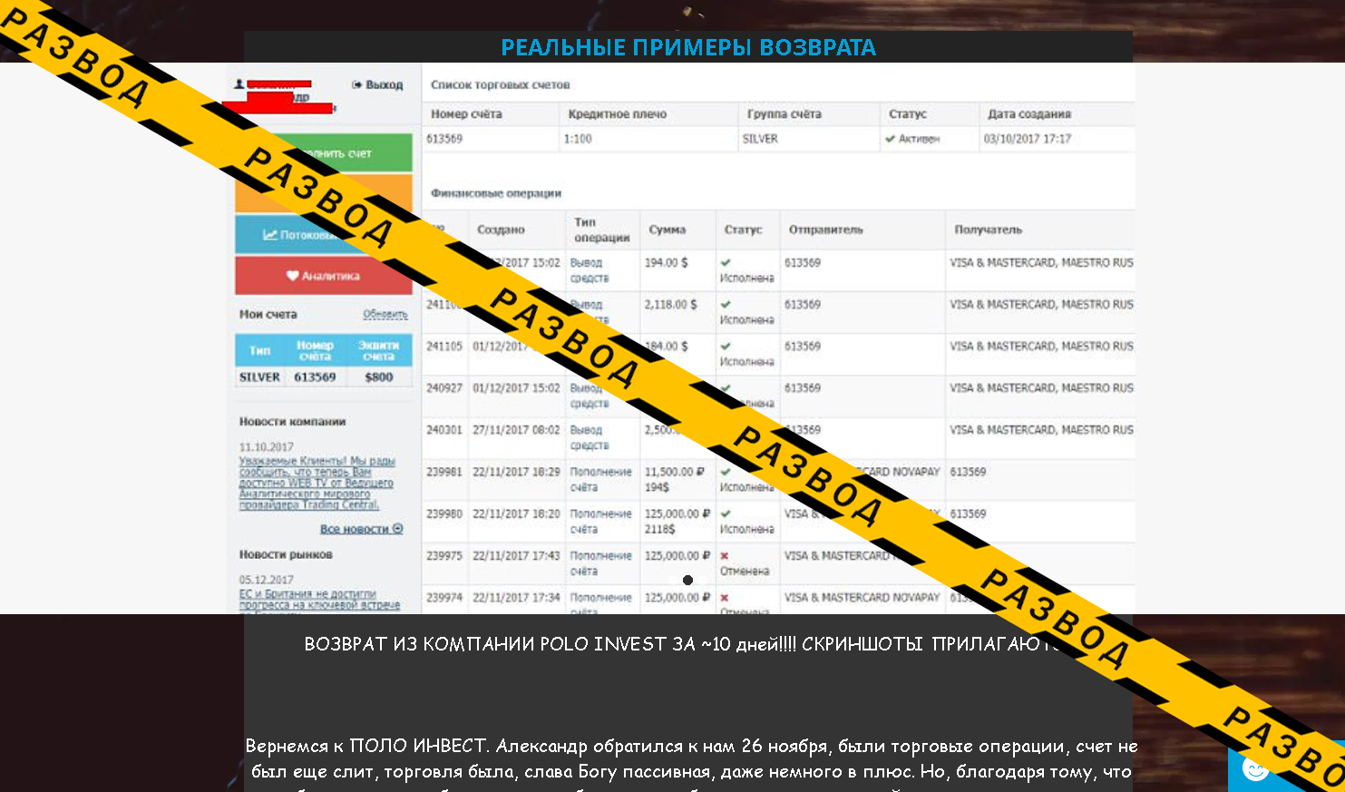 Лживая статистика возвратов на ichargeback.com
