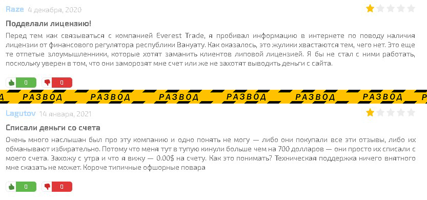 отзывы эверест трейд