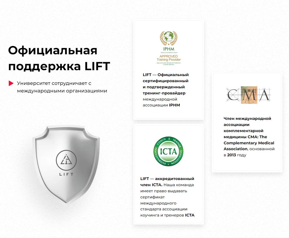 подтверждение компетентности lift