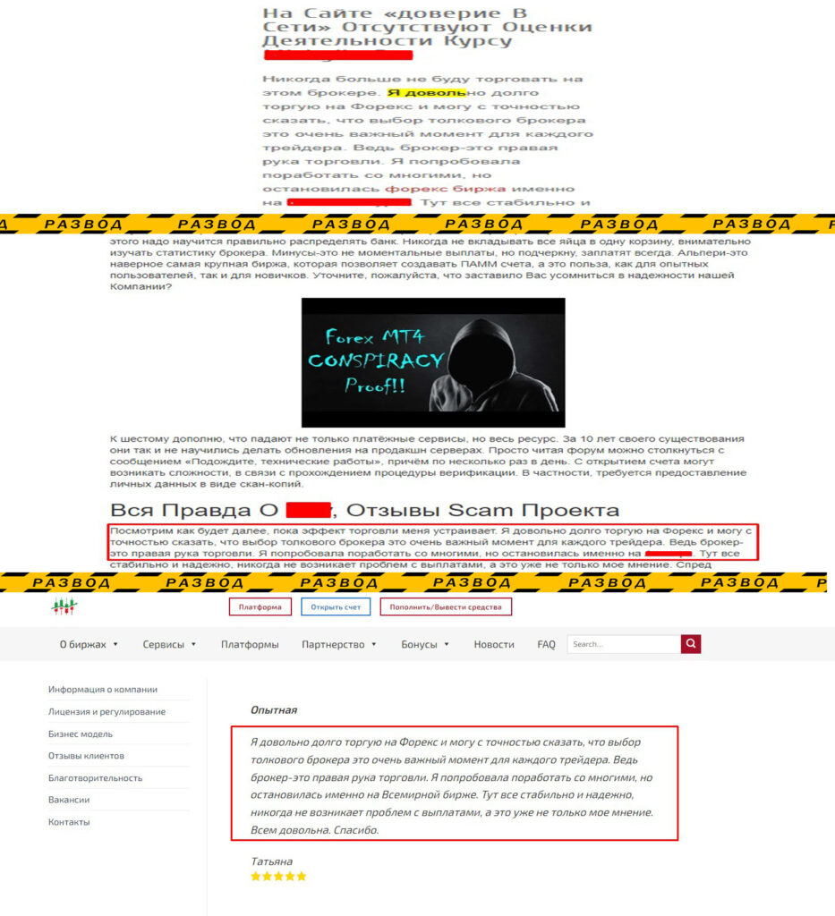 Фейковые отзывы