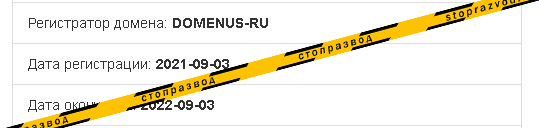 возраст домена